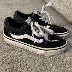 Vans Black and White Low-Top Shoes